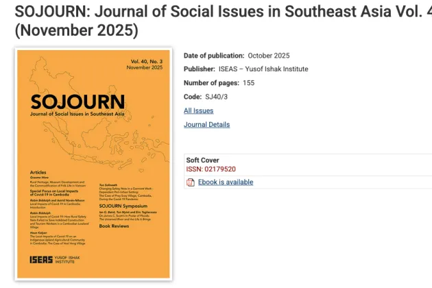 Screenshot od SOJOURN from ISEAS website